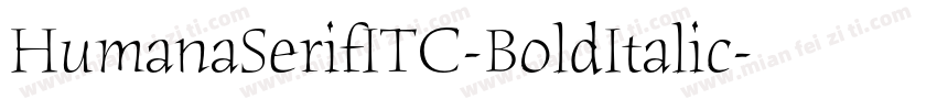 HumanaSerifITC-BoldItalic字体转换