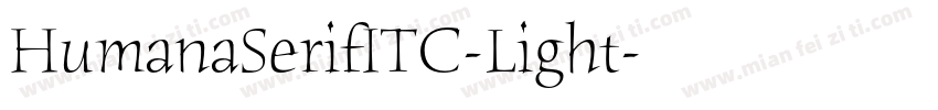 HumanaSerifITC-Light字体转换