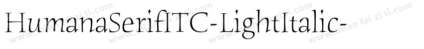 HumanaSerifITC-LightItalic字体转换