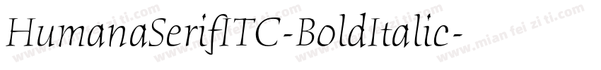 HumanaSerifITC-BoldItalic字体转换