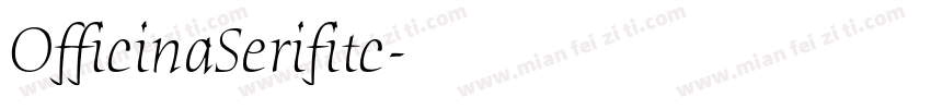 OfficinaSerifitc字体转换