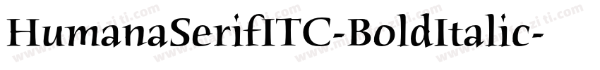 HumanaSerifITC-BoldItalic字体转换