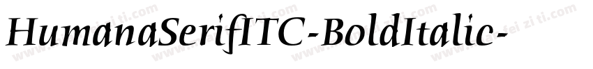 HumanaSerifITC-BoldItalic字体转换