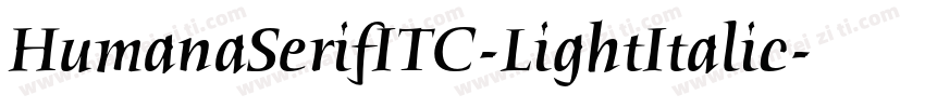 HumanaSerifITC-LightItalic字体转换