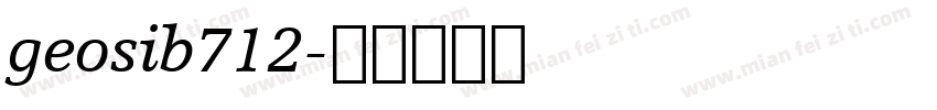 geosib712字体转换