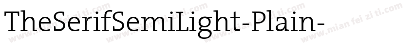 TheSerifSemiLight-Plain字体转换