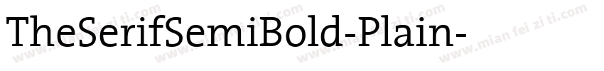TheSerifSemiBold-Plain字体转换