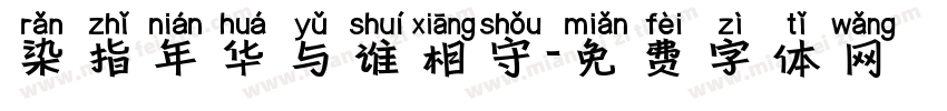 染指年华与谁相守字体转换