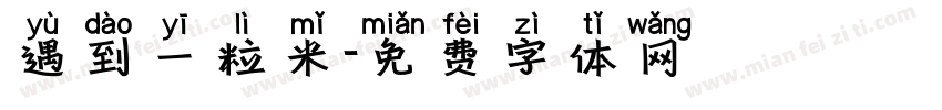 遇到一粒米字体转换