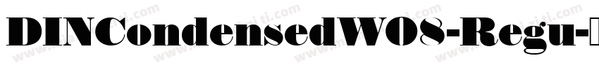 DINCondensedWO8-Regu字体转换