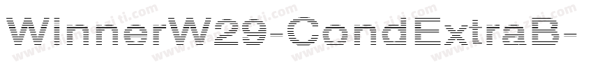 WinnerW29-CondExtraB字体转换