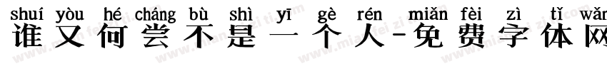 谁又何尝不是一个人字体转换