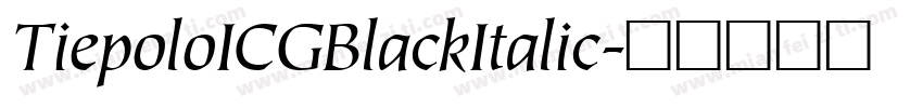 TiepoloICGBlackItalic字体转换