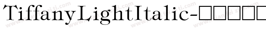 TiffanyLightItalic字体转换