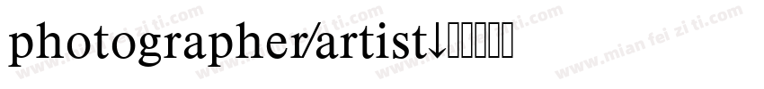 photographer/artist字体转换