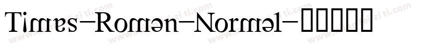 Times-Roman-Normal字体转换
