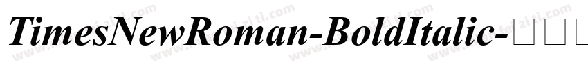 TimesNewRoman-BoldItalic字体转换