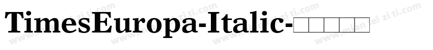 TimesEuropa-Italic字体转换