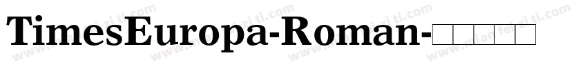 TimesEuropa-Roman字体转换