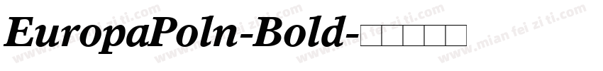 EuropaPoln-Bold字体转换