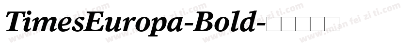 TimesEuropa-Bold字体转换