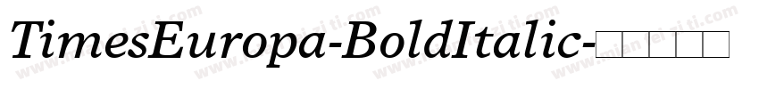 TimesEuropa-BoldItalic字体转换