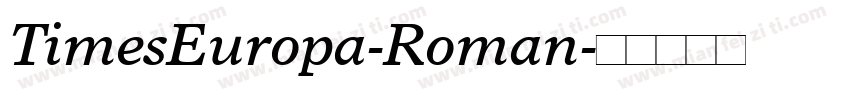 TimesEuropa-Roman字体转换