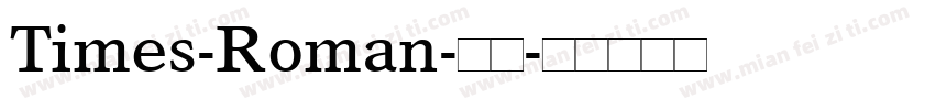 Times-Roman-常规字体转换