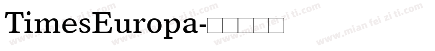 TimesEuropa字体转换
