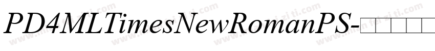 PD4MLTimesNewRomanPS字体转换