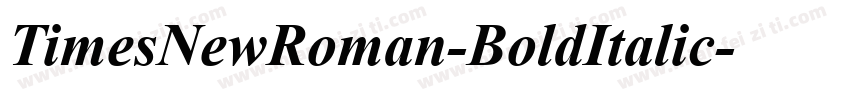 TimesNewRoman-BoldItalic字体转换