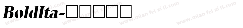 BoldIta字体转换