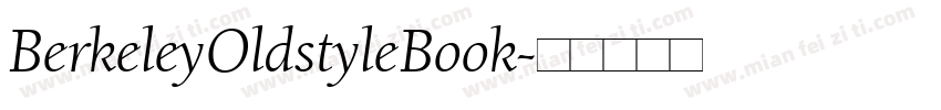 BerkeleyOldstyleBook字体转换