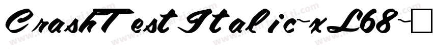 CrashTestItalic-xL68字体转换