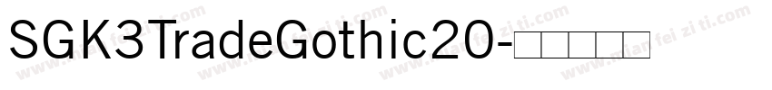 SGK3TradeGothic20字体转换