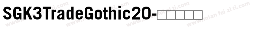 SGK3TradeGothic20字体转换