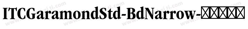 ITCGaramondStd-BdNarrow字体转换