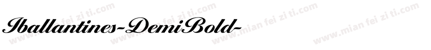 Iballantines-DemiBold字体转换