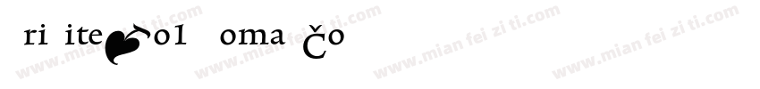 TriniteNo1-RomanCond字体转换