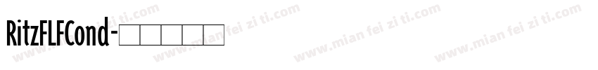 RitzFLFCond字体转换