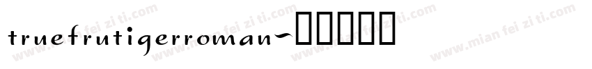 truefrutigerroman字体转换