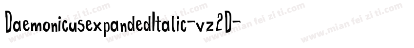 DaemonicusexpandedItalic-vz2D字体转换