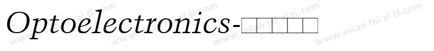 Optoelectronics字体转换