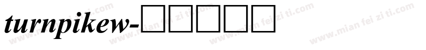 turnpikew字体转换