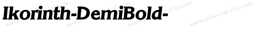 Ikorinth-DemiBold字体转换