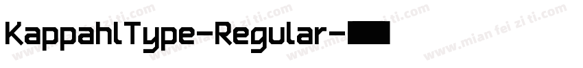 KappahlType-Regular字体转换