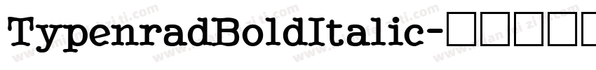 TypenradBoldItalic字体转换