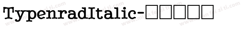TypenradItalic字体转换