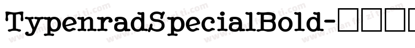 TypenradSpecialBold字体转换