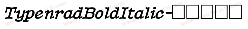 TypenradBoldItalic字体转换